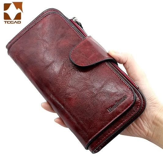 Women's Wallet Leather Three Fold VINTAGE Womens Purses