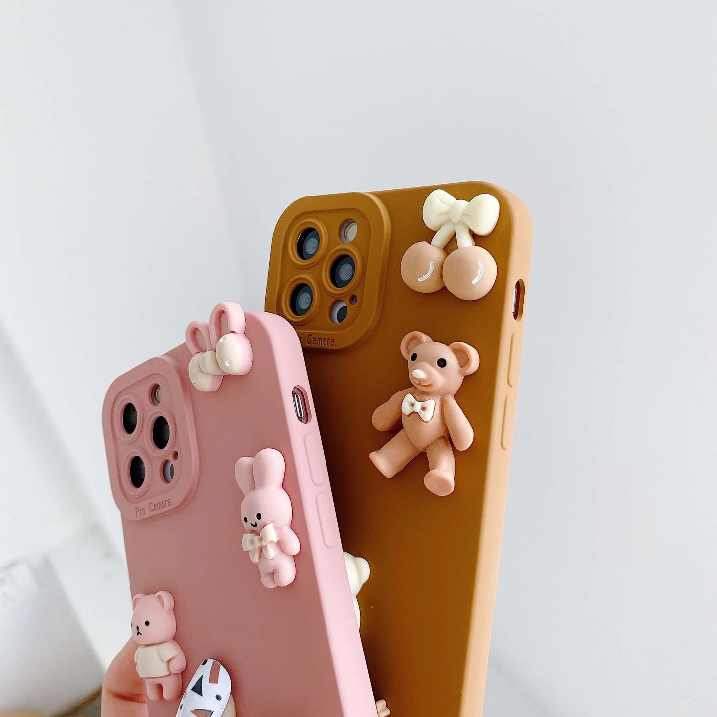 Fundas para iPhone 11 12 13 14 15 Pro Max X XR XS Max 7 8 6 6s Plus Se 2020 con diseño de osos