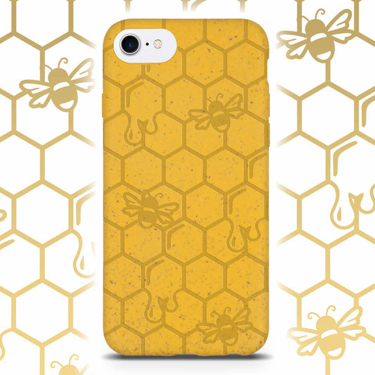 Honey Bee -  Biodegradable Phone Case - Yellow, Orange and Black