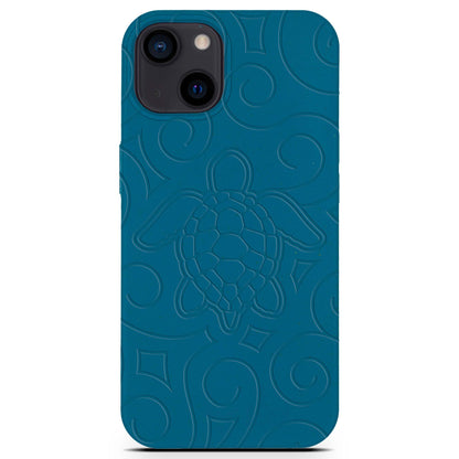 Ocean Turtle -  Biodegradable Phone Case - Ocean Blue and Black