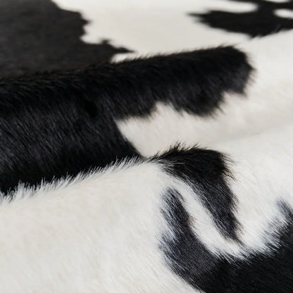 Imitation Cow Print Rug | Black & White Faux Animal Skin Rugs