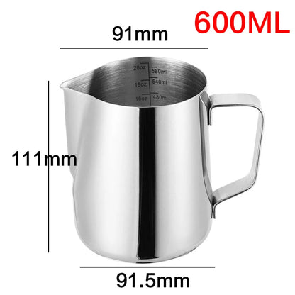 Stainless Steel Milk Frothing Jug for Espresso & Coffee - Barista-Grade Pitcher