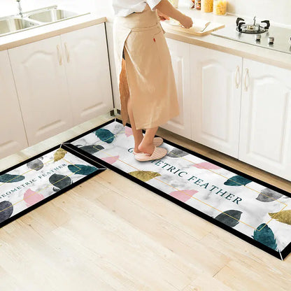 Ethnic Printed Kitchen Mat Set - Non-Slip, Durable, and Stylish Comfort