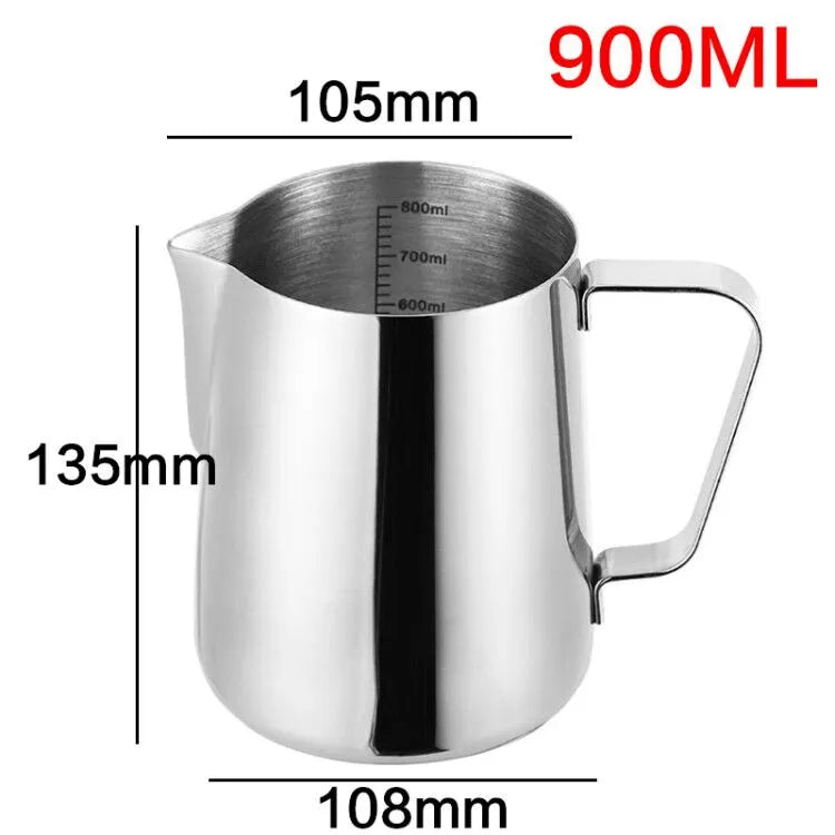 Stainless Steel Milk Frothing Jug for Espresso & Coffee - Barista-Grade Pitcher