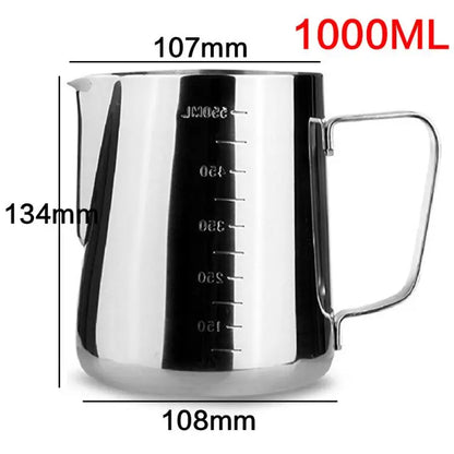 Stainless Steel Milk Frothing Jug for Espresso & Coffee - Barista-Grade Pitcher