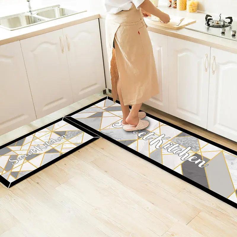 Ethnic Printed Kitchen Mat Set - Non-Slip, Durable, and Stylish Comfort