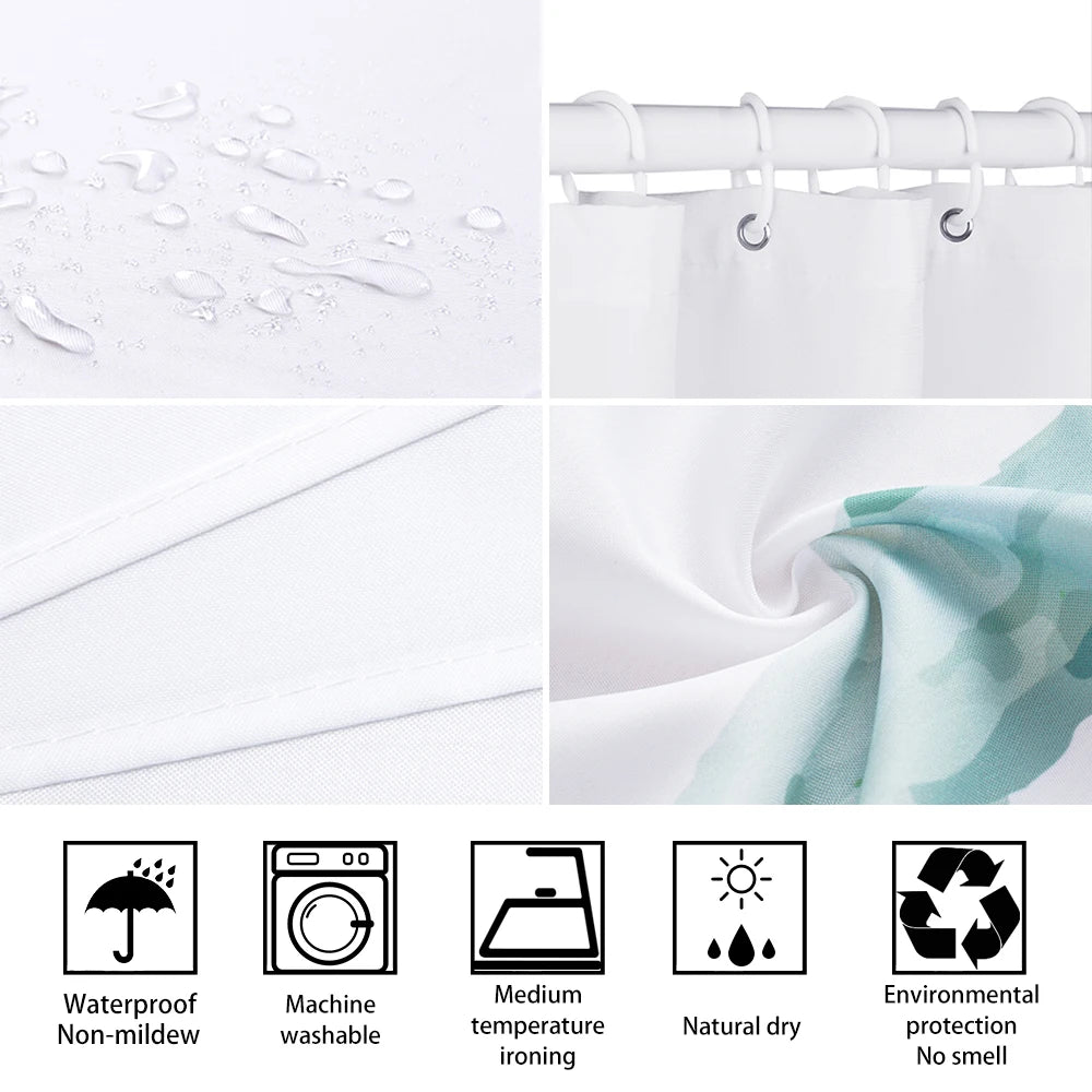 Custom Shower Bath Set - Waterproof Personalized Photo Shower Curtain, Bath Mats & Toilet Covers