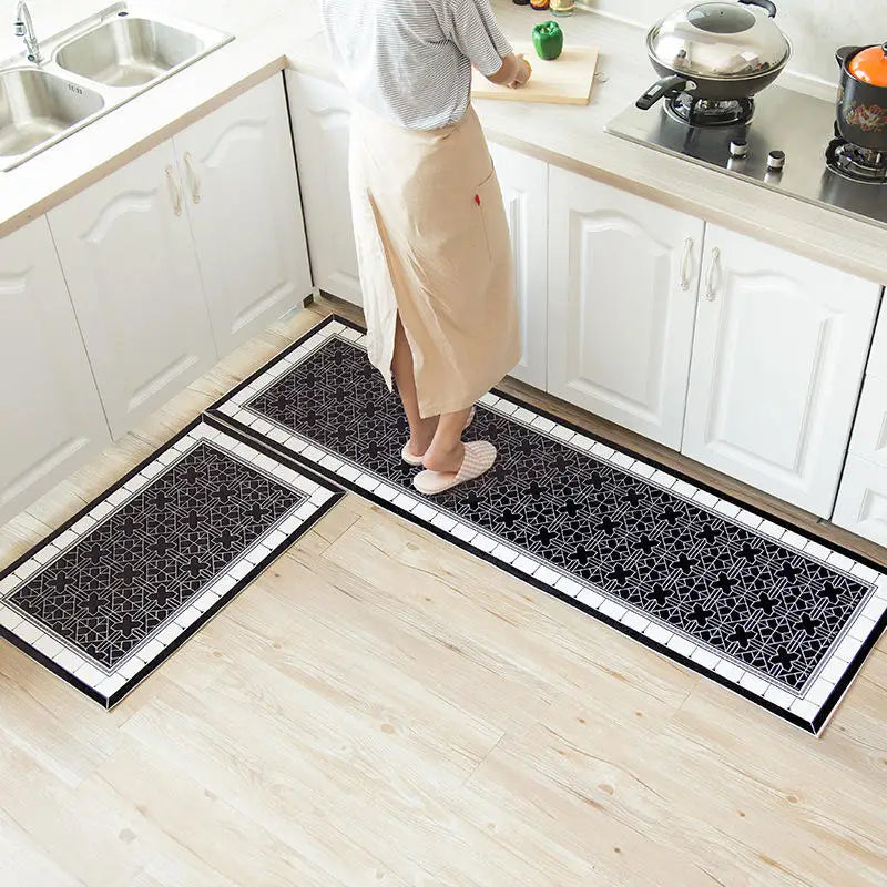 Ethnic Printed Kitchen Mat Set - Non-Slip, Durable, and Stylish Comfort