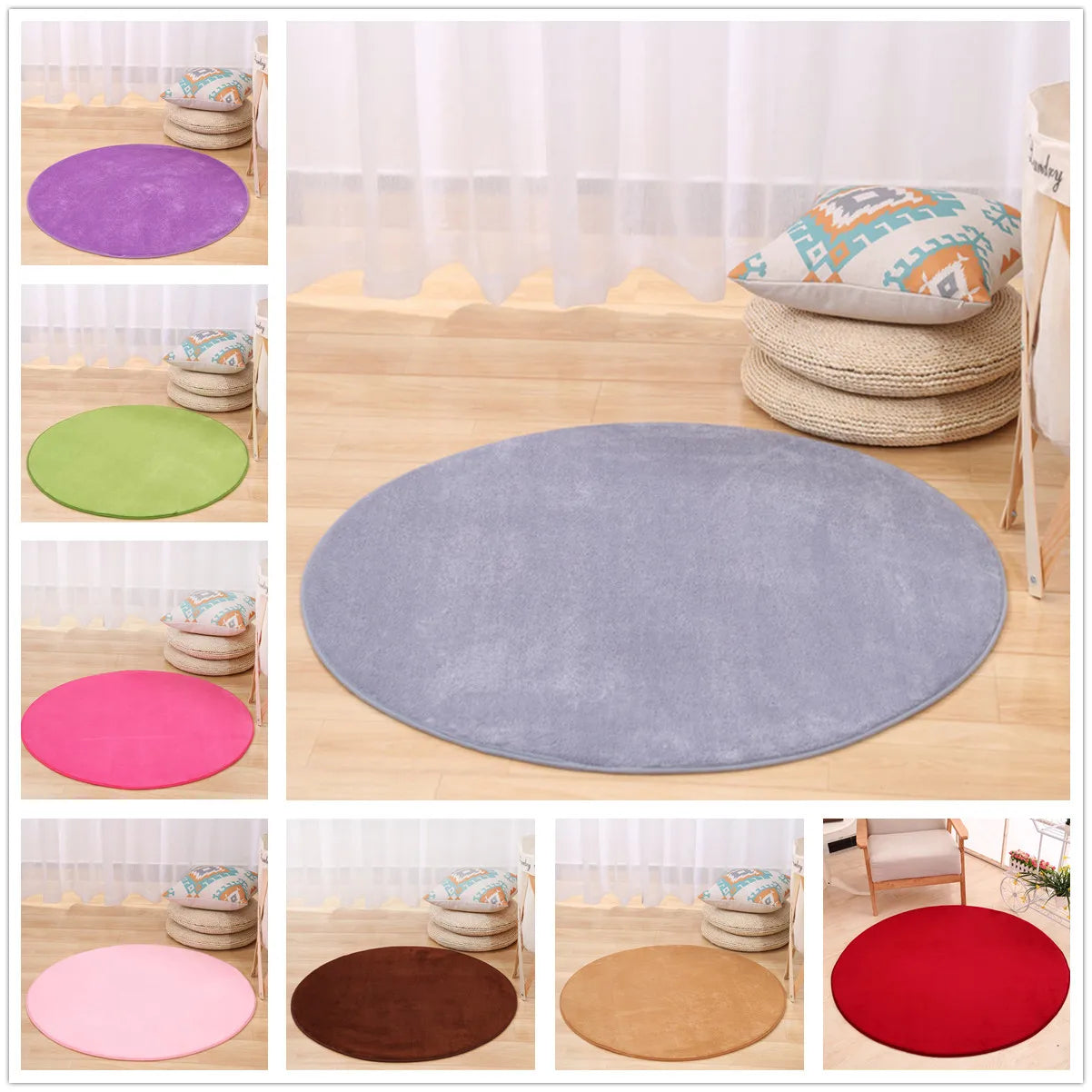 Round Carpet Chair Mat – Stylish Area Rug for Bedroom & Living Room