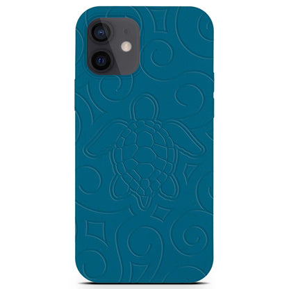 Ocean Turtle -  Biodegradable Phone Case - Ocean Blue and Black