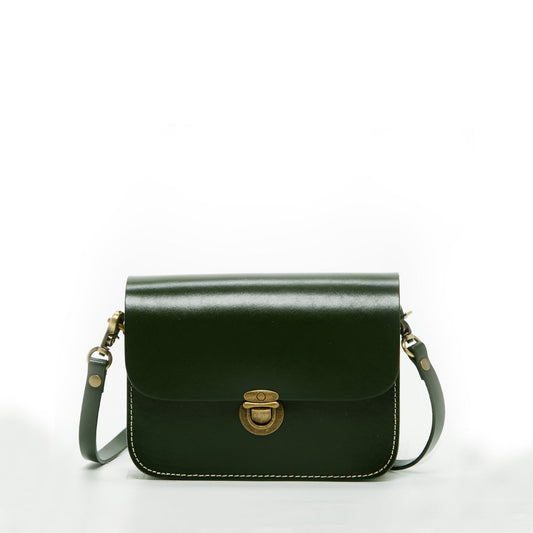 Nanah Dark Green Leather Crossbody Bag – Stylish & Durable Women's Handbag