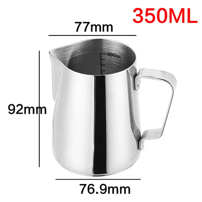 Stainless Steel Milk Frothing Jug for Espresso & Coffee - Barista-Grade Pitcher