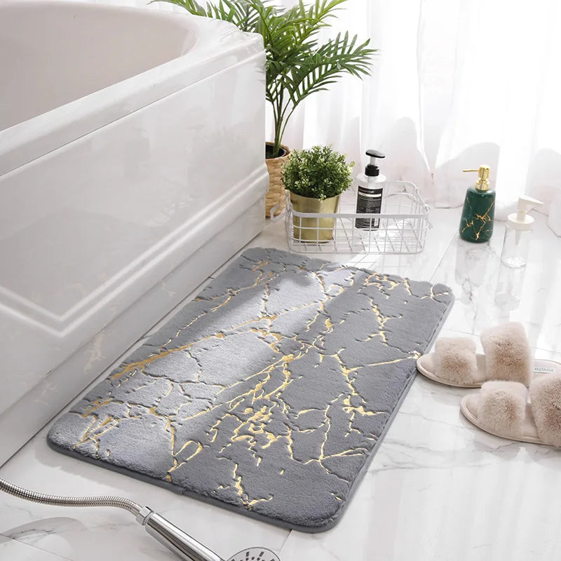 Black and White Pattern Bath Mat – Super Soft, Absorbent & Non-Slip