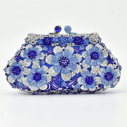 Crystal Bridal Wedding Bag Purses Flower Shape Luxury Handbags