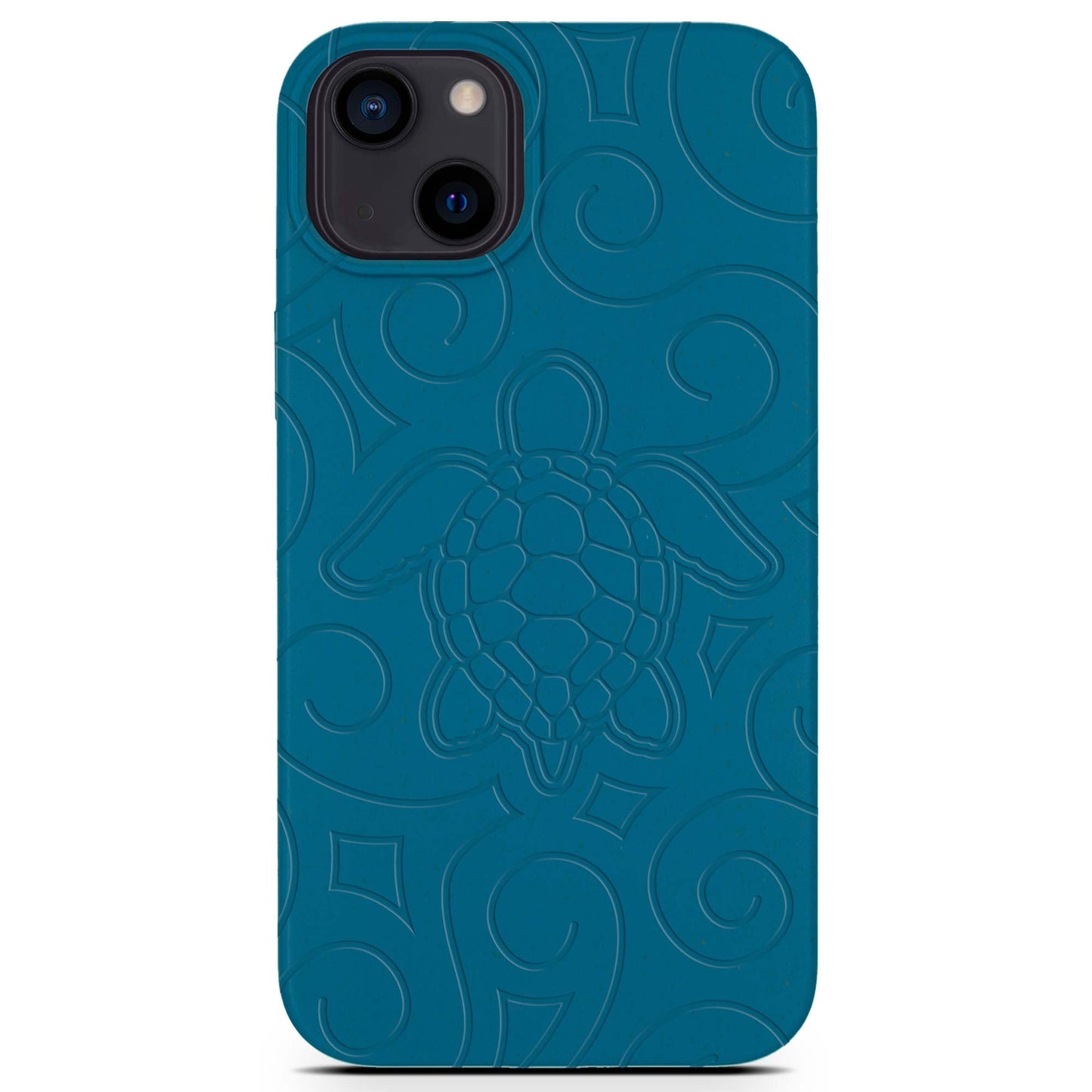 Ocean Turtle -  Biodegradable Phone Case - Ocean Blue and Black