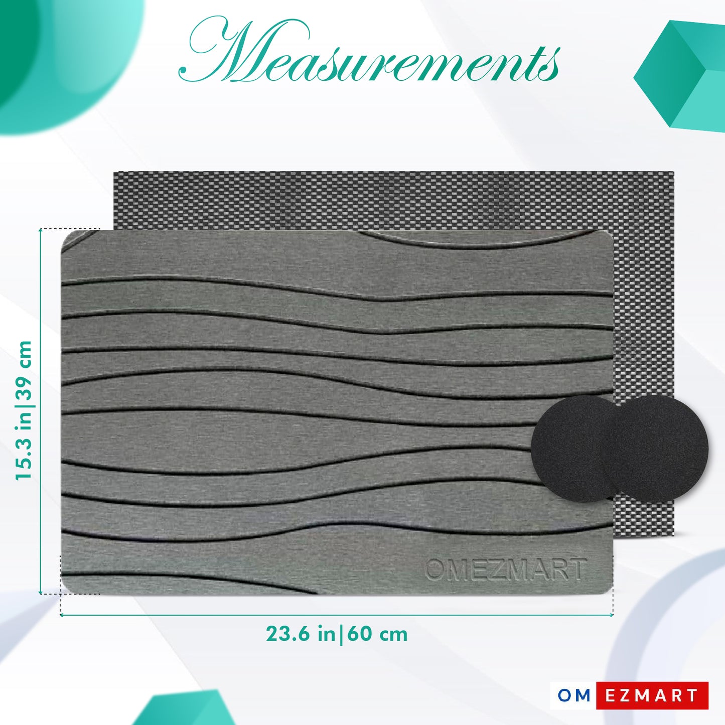 OMEZMART Stone Bath Mat