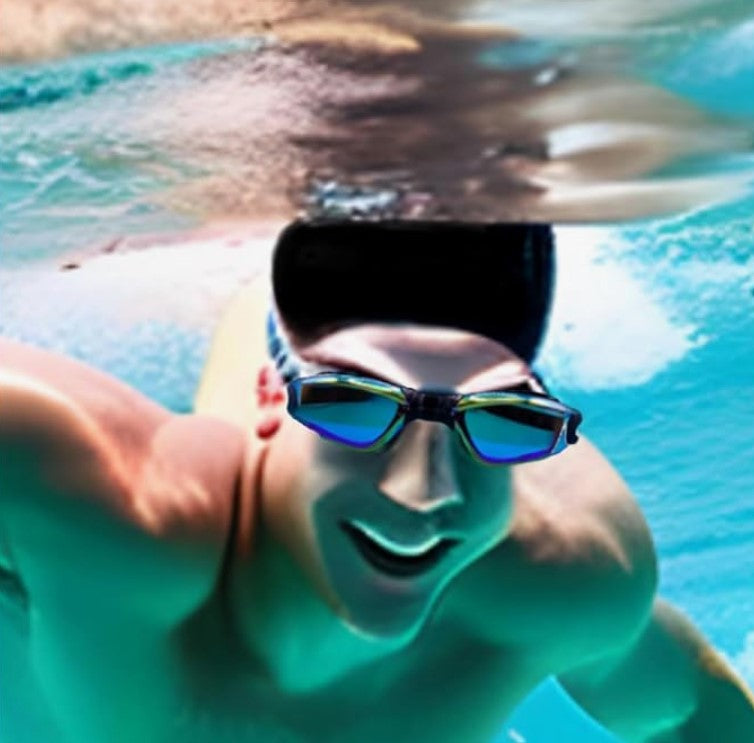 Swim Goggles with Raised Nose Bridge | Silicone-Free | Anti-Fog for Men & Women