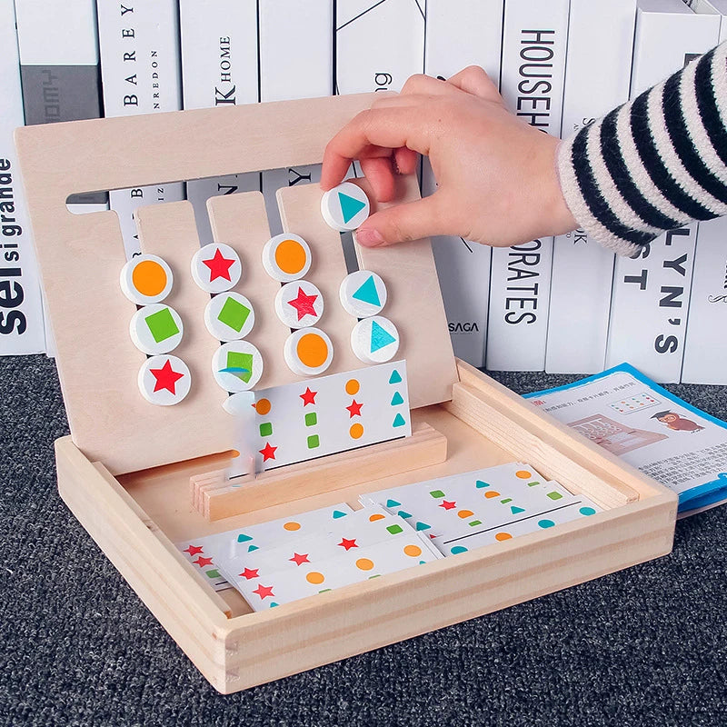 Brain Game Double Sided Matching Logical Reasoning Training Kids Educational Toy