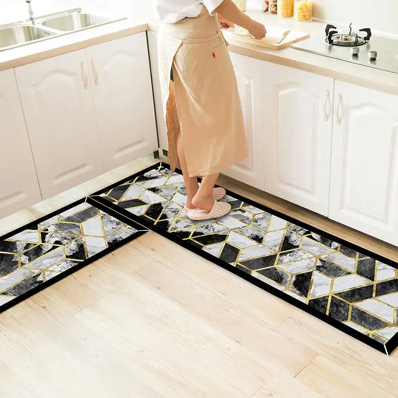 Ethnic Printed Kitchen Mat Set - Non-Slip, Durable, and Stylish Comfort