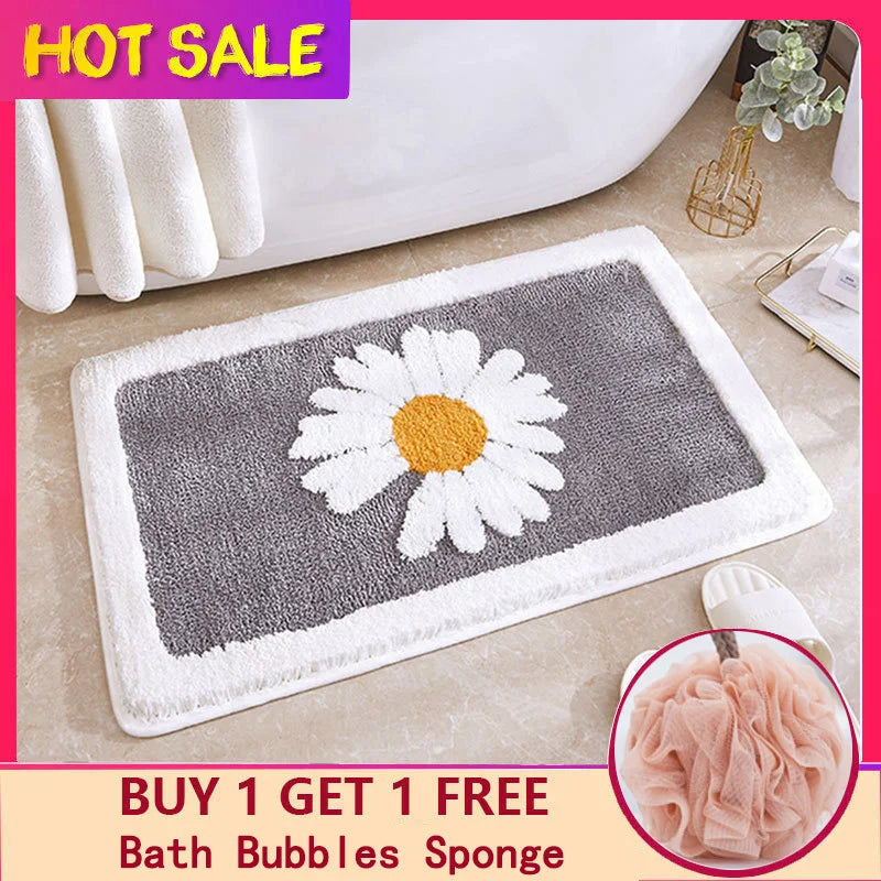 Anti-Slip Microfiber Bathroom Bath Mat – Soft & Absorbent Foot Mat