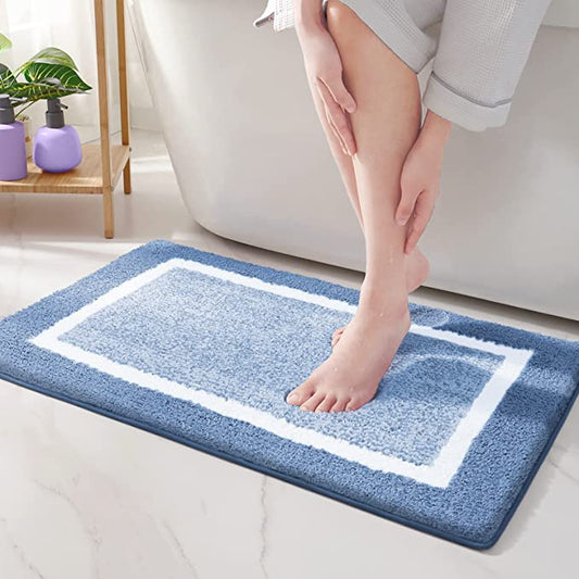 Non-Slip Cotton Bath Rug - Soft, Absorbent, & Durable for Bathroom Safety