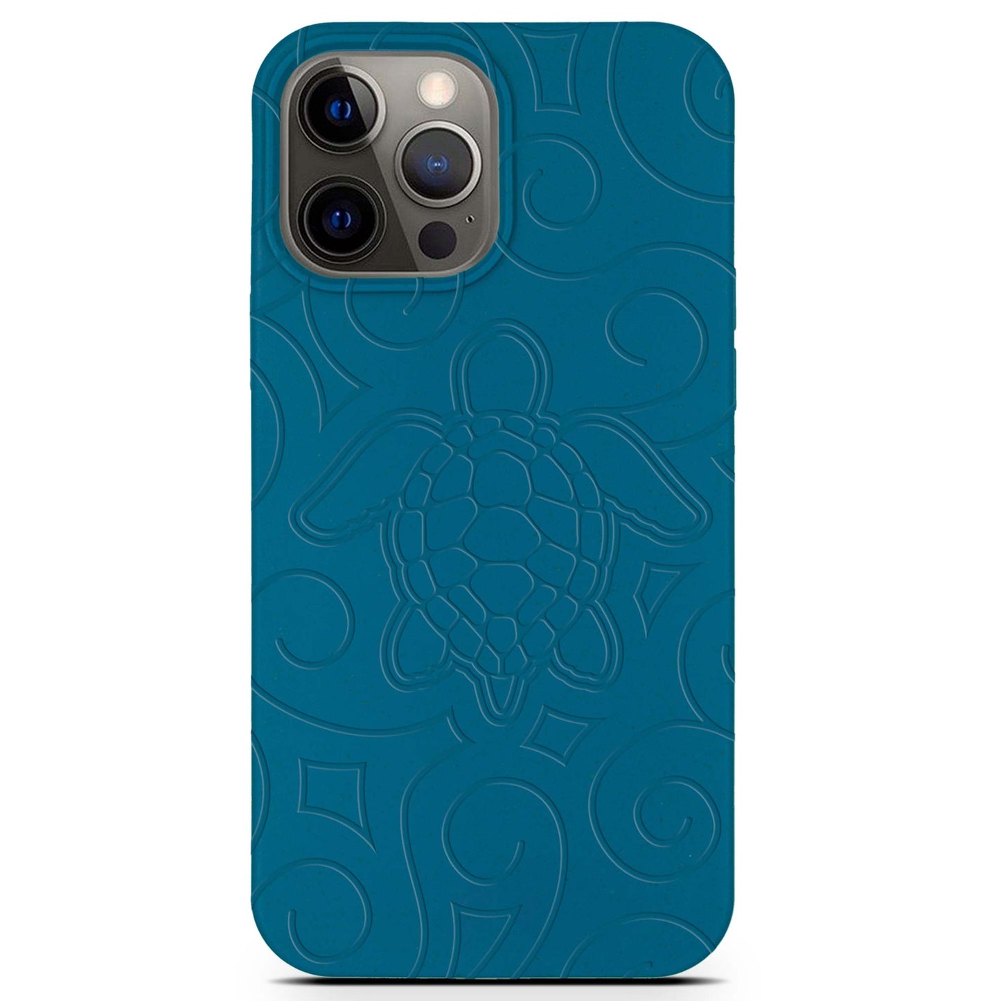 Ocean Turtle -  Biodegradable Phone Case - Ocean Blue and Black