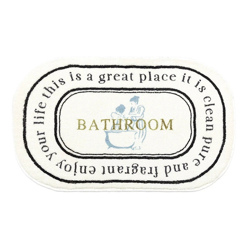 Retro Bathroom Carpet – Super Absorbent Bath Mat for Comfort & Style