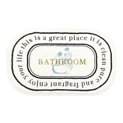 Retro Bathroom Carpet – Super Absorbent Bath Mat for Comfort & Style