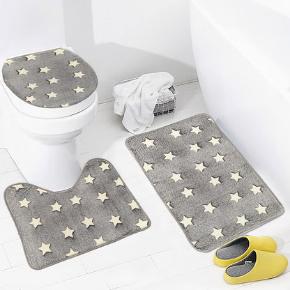 Microfiber Bath Mats for Bathroom – Non-Slip, Washable, Glow in the Dark & Plush